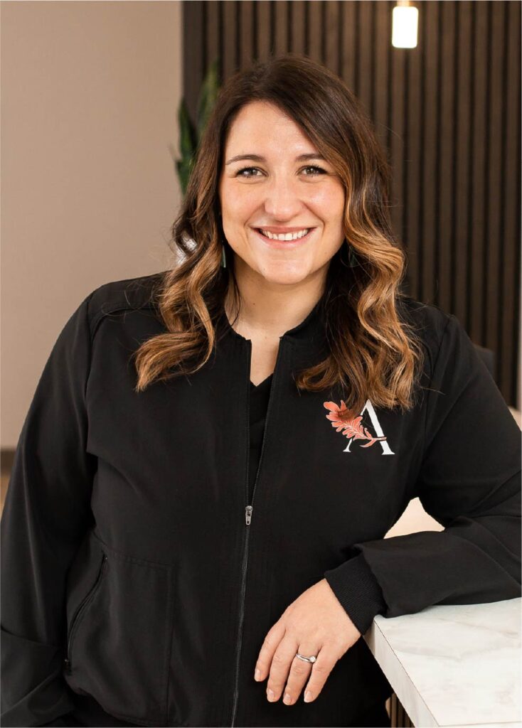 Sarah Reece standing at Ascent Med Spa