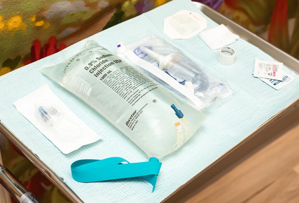 IV therapy supplies at Ascent Med Spa in Laramie